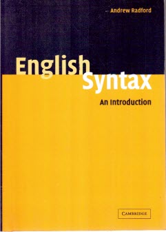 English syntax: An Introduction